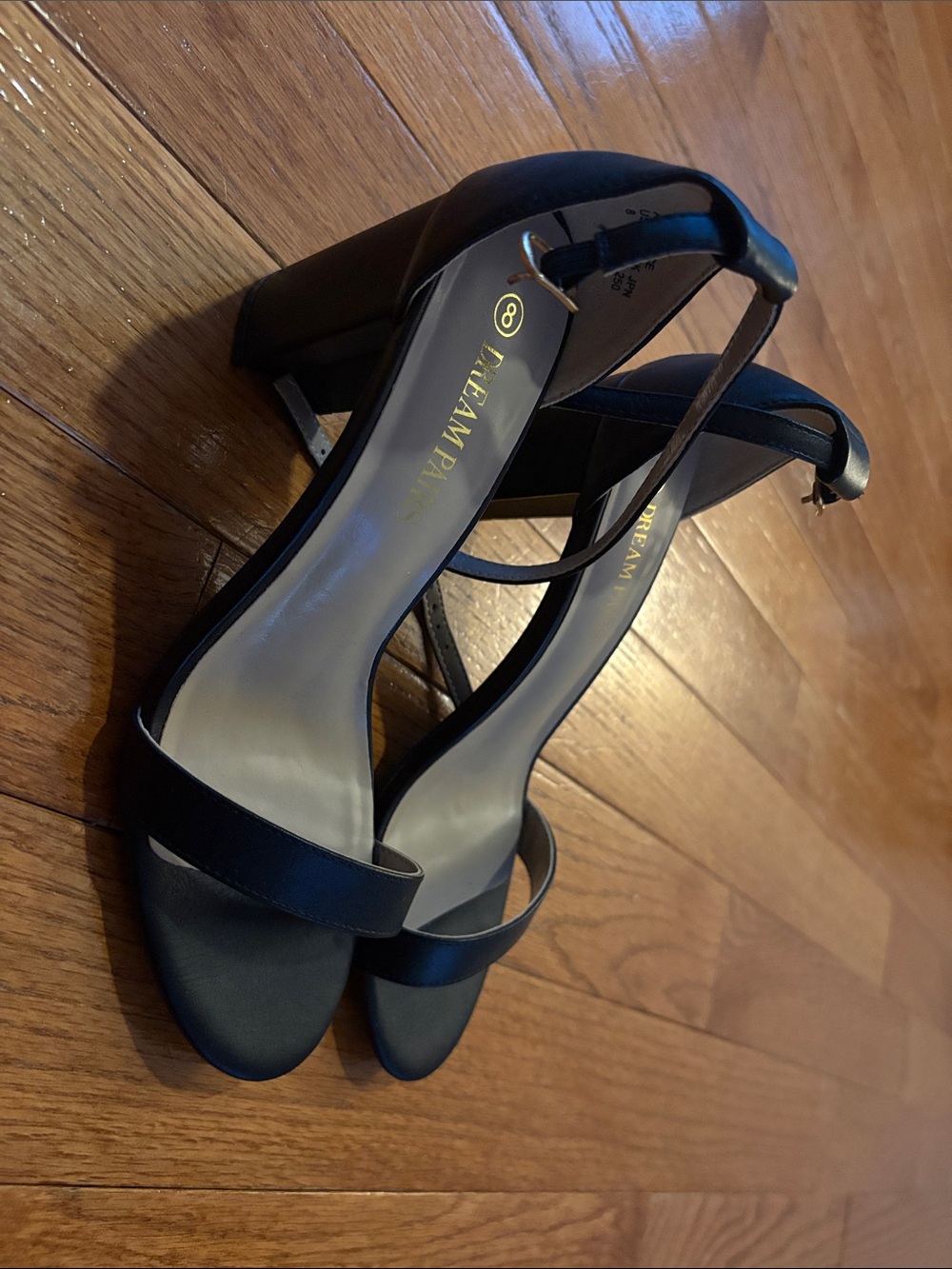 Dream Pairs Black Strappy Block Heel Sandals